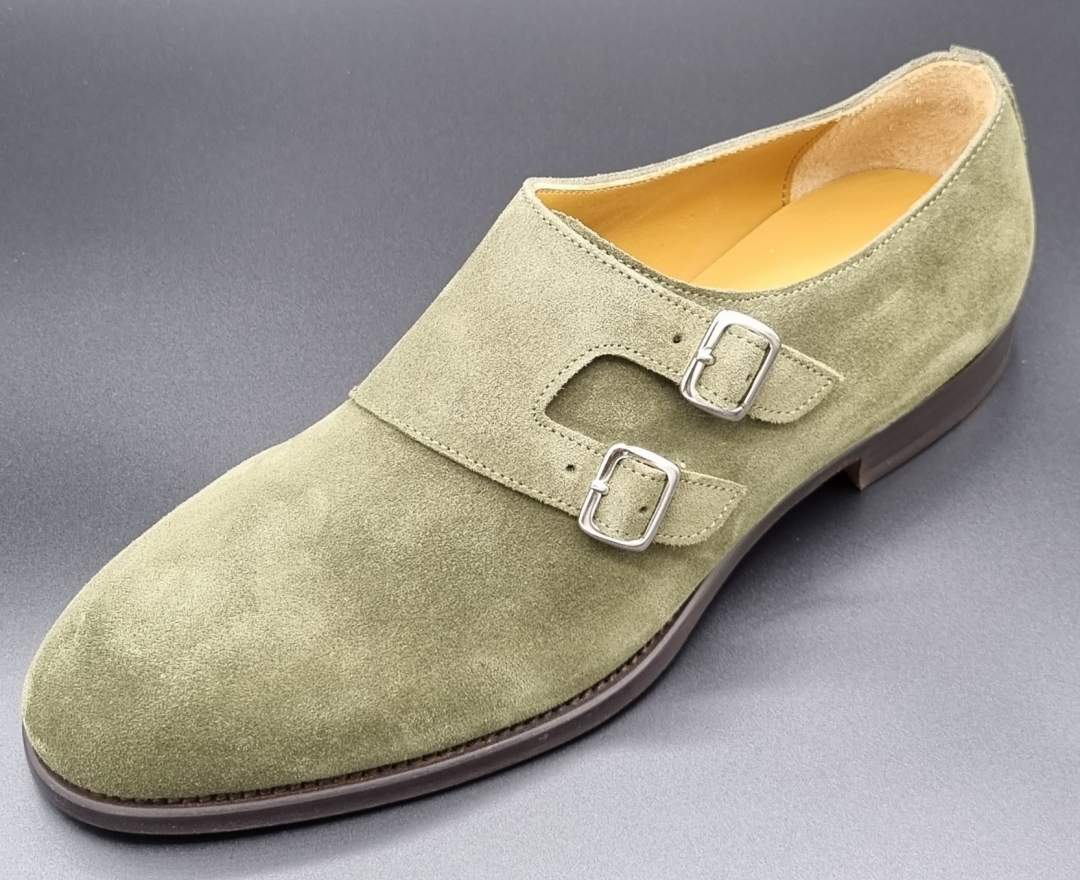 DE FILIPPO uomo - Doppelmonk Velours Grün