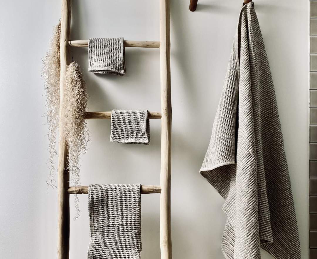 DoDesign - Handtuch aus Leinen mit Waffelmuster