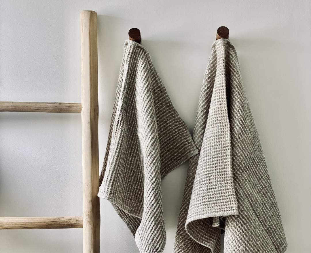 DoDesign - Handtuch aus Leinen mit Waffelmuster