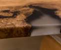 wohnsektion - Baumscheiben Tischplatte aus Eiche 350 x 145cm Thumbnail
