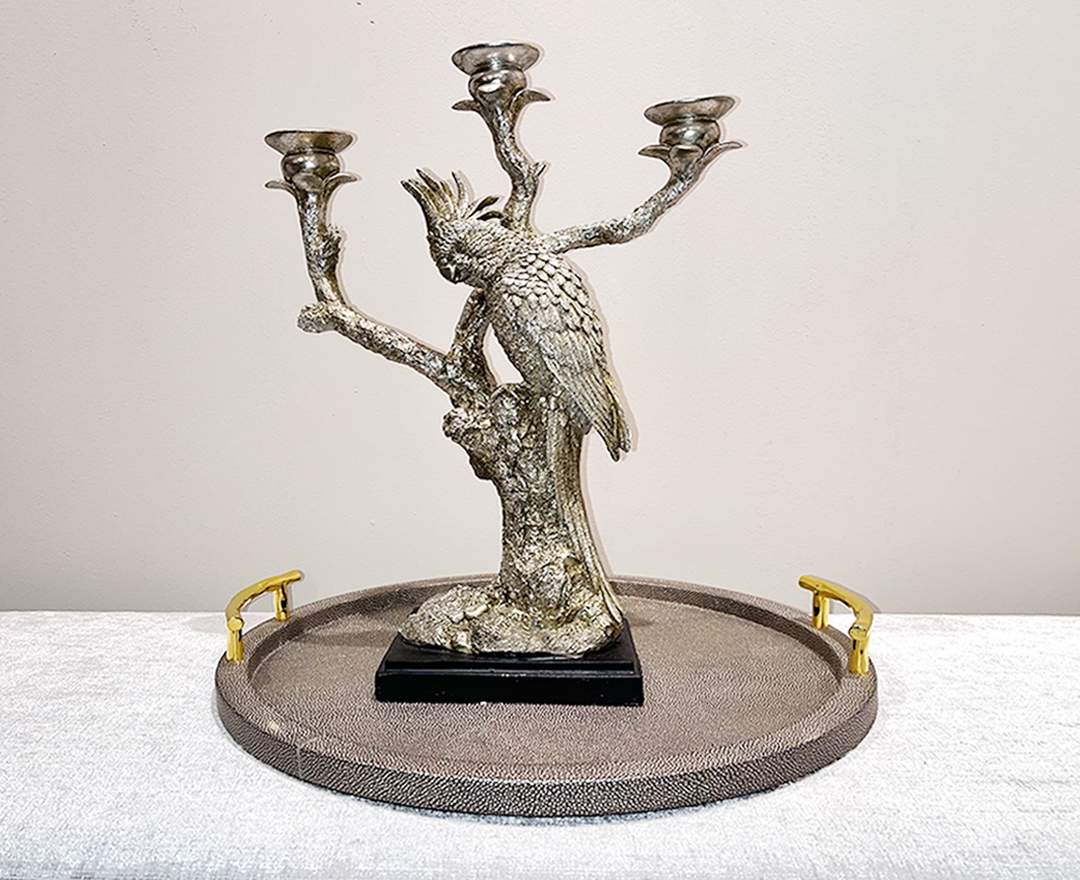 Richmond Interiors - Richmond Interiors, Kerzenhalter Ricky silber; 46,5cm