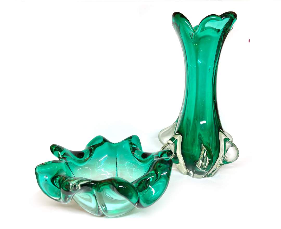 VINTAGE - Vintage, Vase 60-er Jahre, Grün