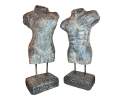 Skulptur - Skulptur, Torso Mann, Grau Thumbnail