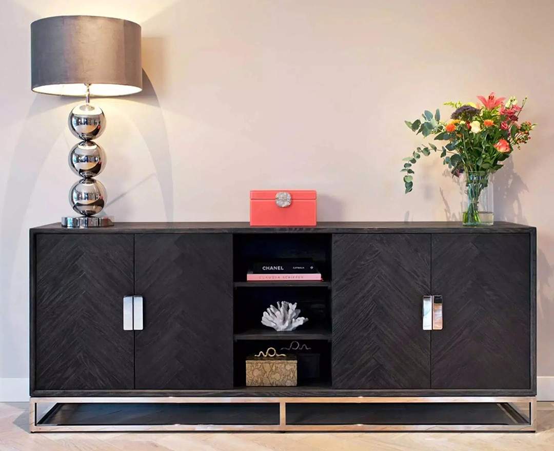 Richmond Interiors - Sideboard Anrichte Blackbone silver