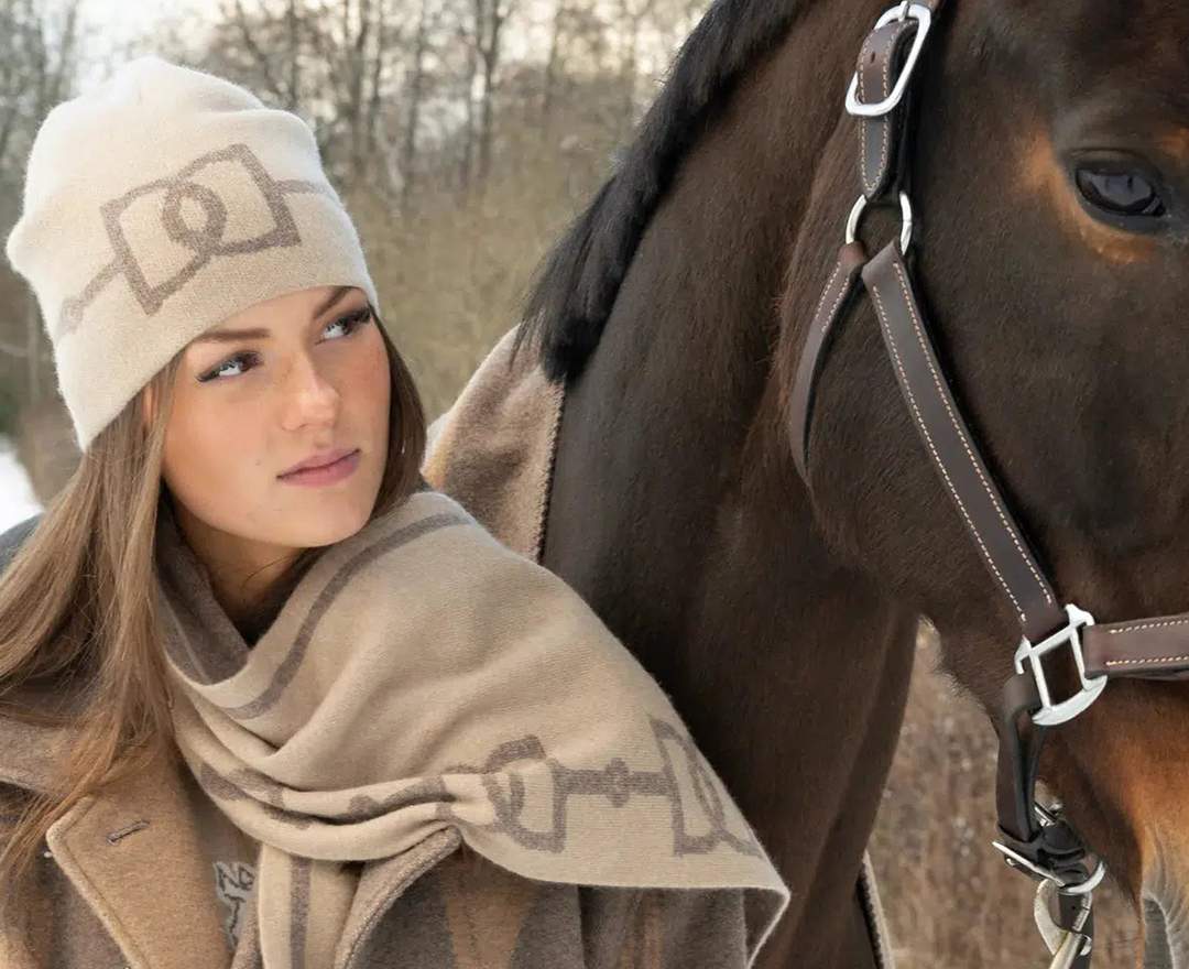 Adamsbro - Cashmere Set Beanie & Scarf - Beige