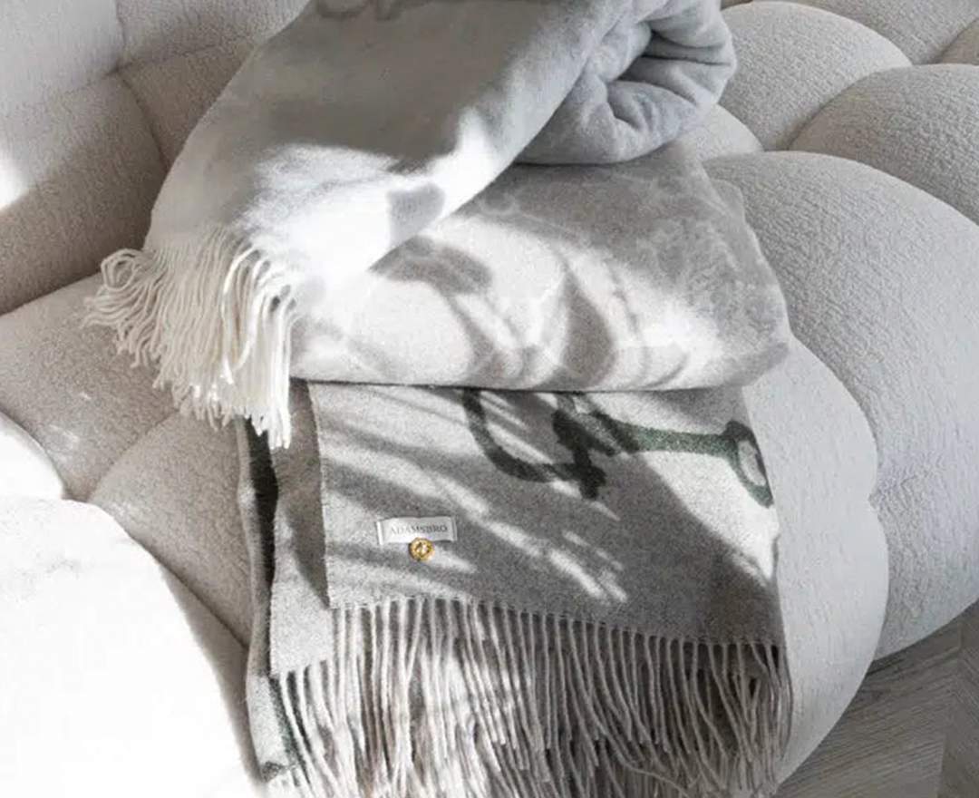 Adamsbro - Decke Kaschmir Plaid Pferdedesign Snaffle Bit