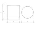 IH Studio Collection - IH Studio Collection Pouf SAN, Silber mit geometrischem Muster Thumbnail