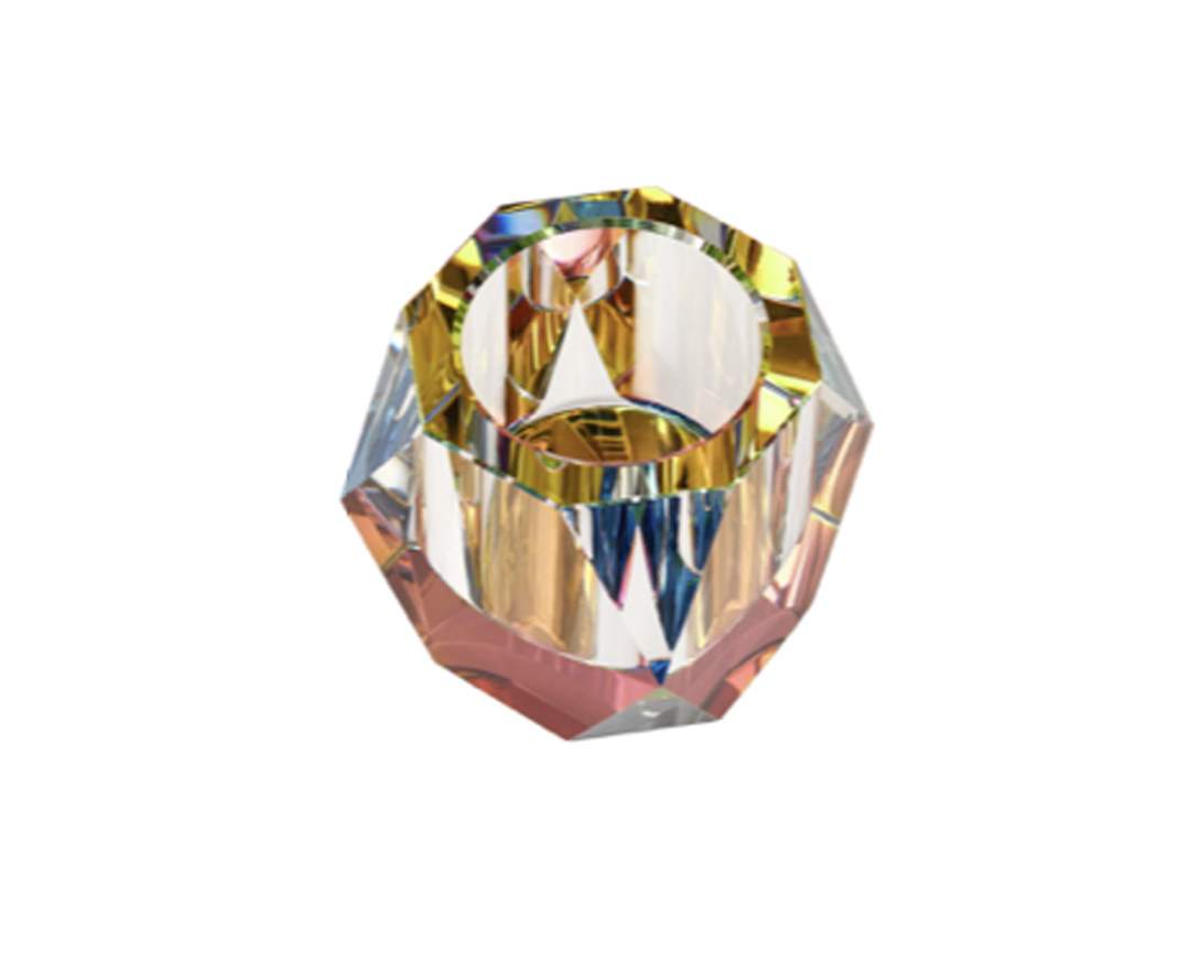Giftcompany - Kerzenhalter Kristallglas Achteck