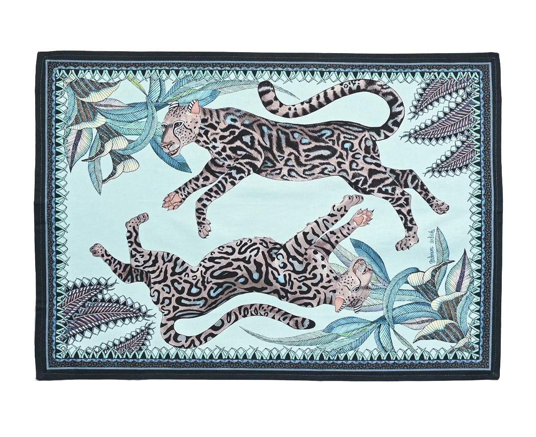 Ardmore - Ardmore, Geschirrtuch  Cheetah Kings Mist, Südafrika, 50x70cm