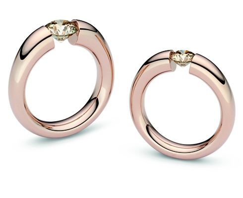 Niessing - Spannring Rosewood/Cinnamon-Brillanten