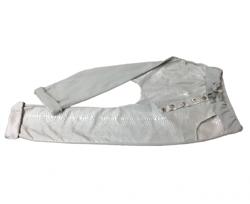 trendagents Baumwoll-Sweathose, Snake-Print metallic, hellgrau trendagents Baumwoll-Sweathose, Snake-Print metallic, hellgrau