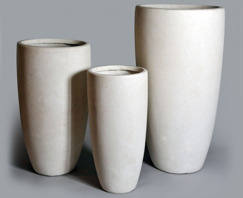 Mega Ceramics - Pflanzvase Fibreclay Desert Ø 56cm x H 100cm