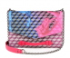 LOUP NOIR -  CLUTCH CHEVAL BLUE / PINK Thumbnail