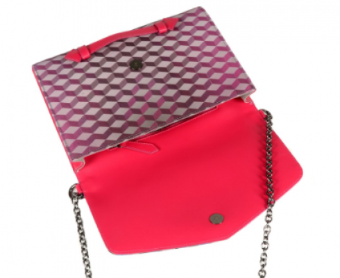 LOUP NOIR -  CLUTCH CHEVAL BLUE / PINK