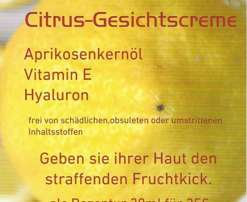 Valexma Kosemetik (Hausmarke) - Valexma Citrus-Gesichtscreme