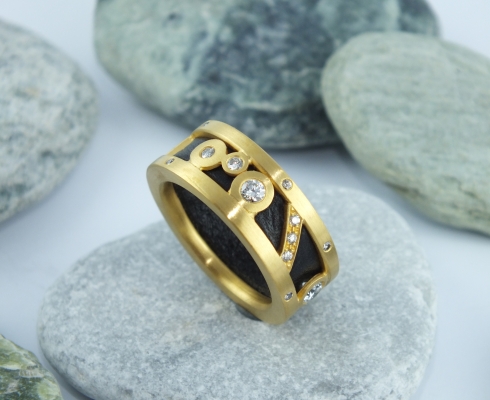 Goldschmiede Spick & Span Lederring