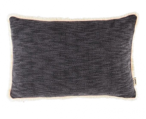 P.O.M. Amsterdam ***SALE*** Kissen mit leichtem Metallic-Schimmer und Entenfeder-Inlett - Schwarz/Anthrazit P.O.M. Amsterdam ***SALE*** Kissen mit leichtem Metallic-Schimmer und Entenfeder-Inlett - Schwarz/Anthrazit