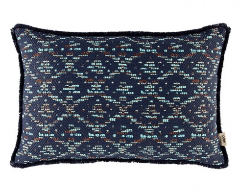 P.O.M. Amsterdam ***SALE*** Kissen mit Ethno-Muster und Entenfeder-Inlett - Dunkelblau/Türkis/Kupfer P.O.M. Amsterdam ***SALE*** Kissen mit Ethno-Muster und Entenfeder-Inlett - Dunkelblau/Türkis/Kupfer
