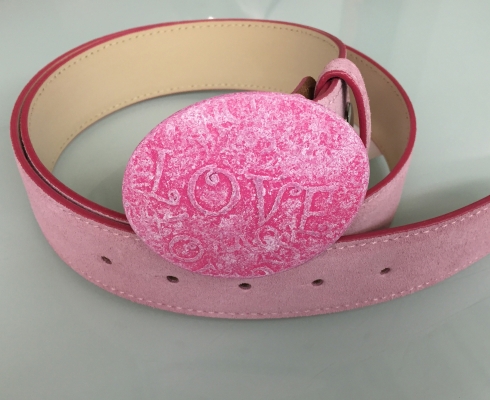 trendagents ***SALE*** ital. Ledergürtel in Rosa mit Wechselschließe LOVE trendagents ***SALE*** ital. Ledergürtel in Rosa mit Wechselschließe LOVE