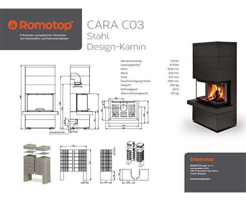 Romotop - CARA Design-Kamin Romotop