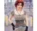 deux lunes - Ready to Wear Steampunk Korsett in grau-blauer Wolle Thumbnail