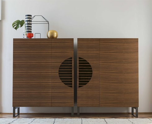 Porada - Polifemo Sideboard Barschrank aus Walnuss