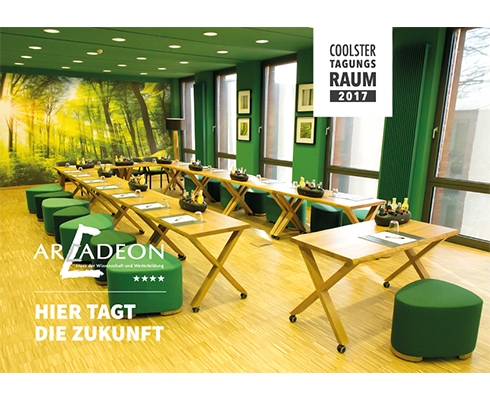 Arcadeon Zwei Denkwerkstätten- Erlebnisräume „Wald“ – Coolster Tagungsraum Deutschlands 2017 und „Hexagon“