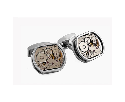 Tateossian - SKELETON WINDOW CUFFLINKS IN RHODIUM - LIMITED EDITION