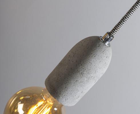 Wohnliebhaber.de - Hängeleuchte Beton 5 Deckenlampe Design Pendelleuchte Industrial grau