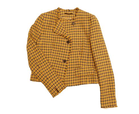 Windsor - Tweed-Blazer in gelb gemustert