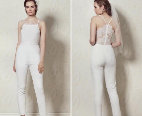 Lilly - Standesamtkleid - Jumpsuit - kurzes Brautkleid