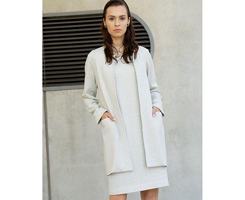 BRIGITTE BÜGE COLLECTION - Verschlusslose Jacke aus edler biologischer Baumwolle