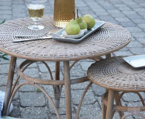 Chic Antique - Franz. Tisch mit Gepflecht