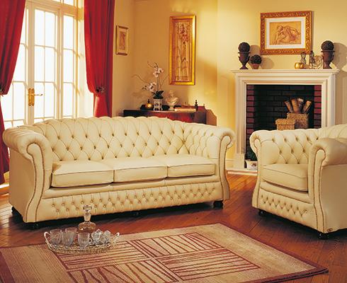 Springvale Leather - 'Blenheim' 2,5-Sitzer Chesterfield Sofa