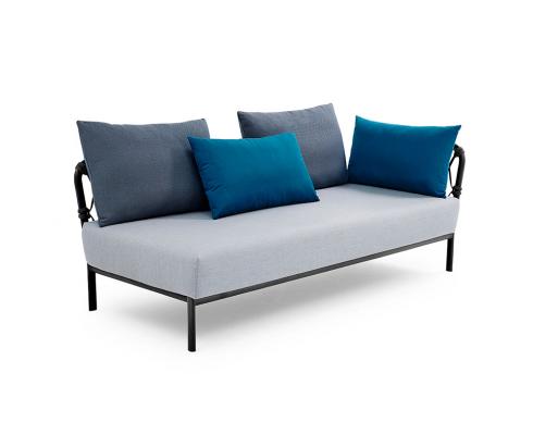 Solpuri - Caro Lounge Recamiere inkl. Polster Bombay pastel-blue