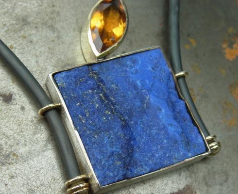 Vitten die Goldschmiede - CollierLapis-Lazuli/Palmeracitrin