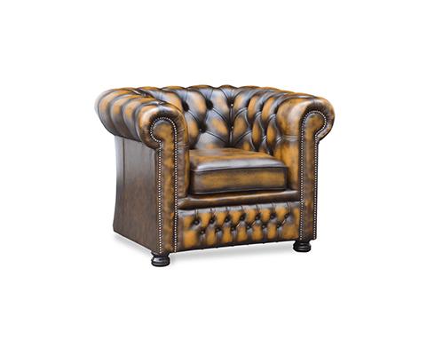 Springvale Leather - 'Burnely' 2½-Sitzer Chesterfield Sofa