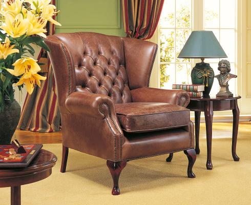 Springvale Leather - 'Colchester' Chesterfield Ohrensessel