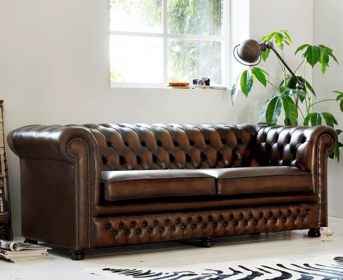 Springvale Leather - 'Rossendale' 3-Sitzer Chesterfield Sofa