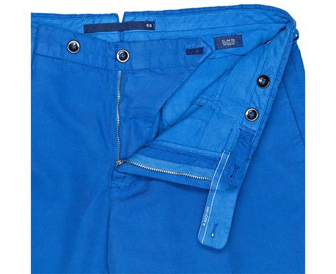 Incotex - Chinolino Slim Fit in capriblau aus Leinen/Baumwolle