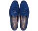 Santoni - Tassel Loafer in napoliblau aus Veloursleder Thumbnail