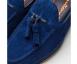 Santoni - Tassel Loafer in napoliblau aus Veloursleder Thumbnail