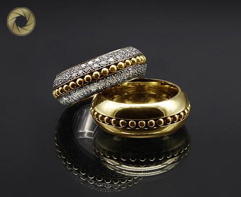 Niklas F. Reinke Ringe in 750/- Gelb-/Weißgold mit Diamant-Brillanten