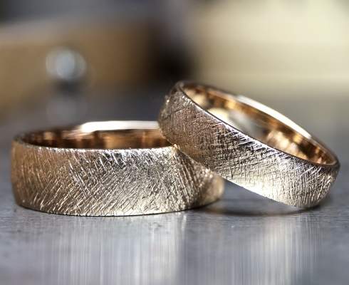 Infinity Juwelen Trauringe Set aus 14K Gold