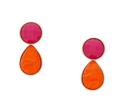 INAstyle - Benita Ohrring orange | pink