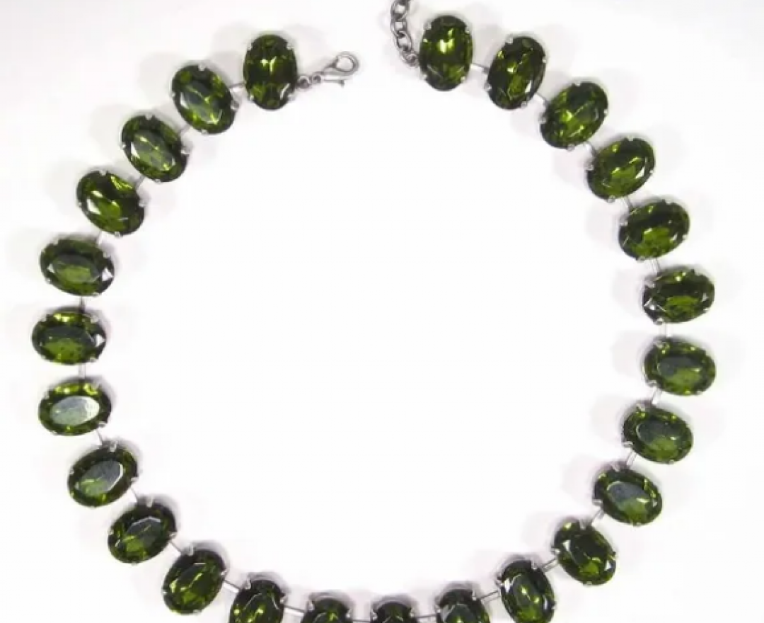 SoHo Schmuckmanufaktur - Collier oval olivine