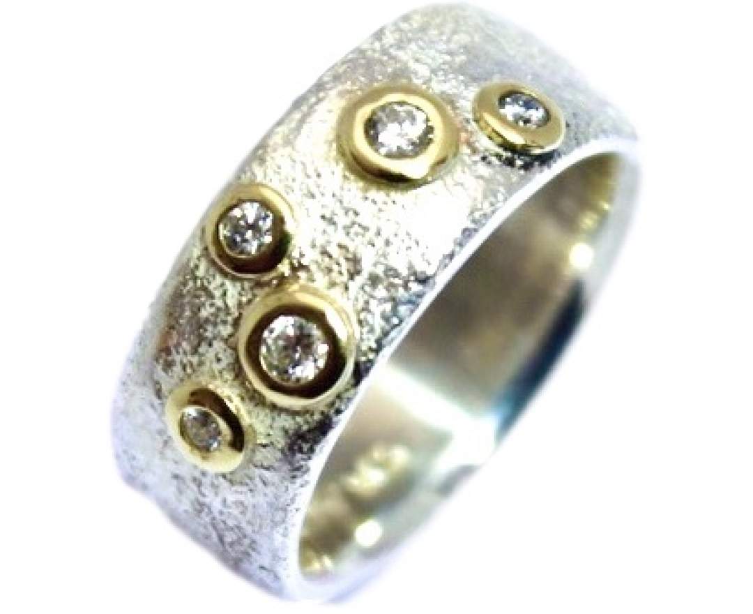 Schmuck - Manufaktur Silber Ring mit Brillanten