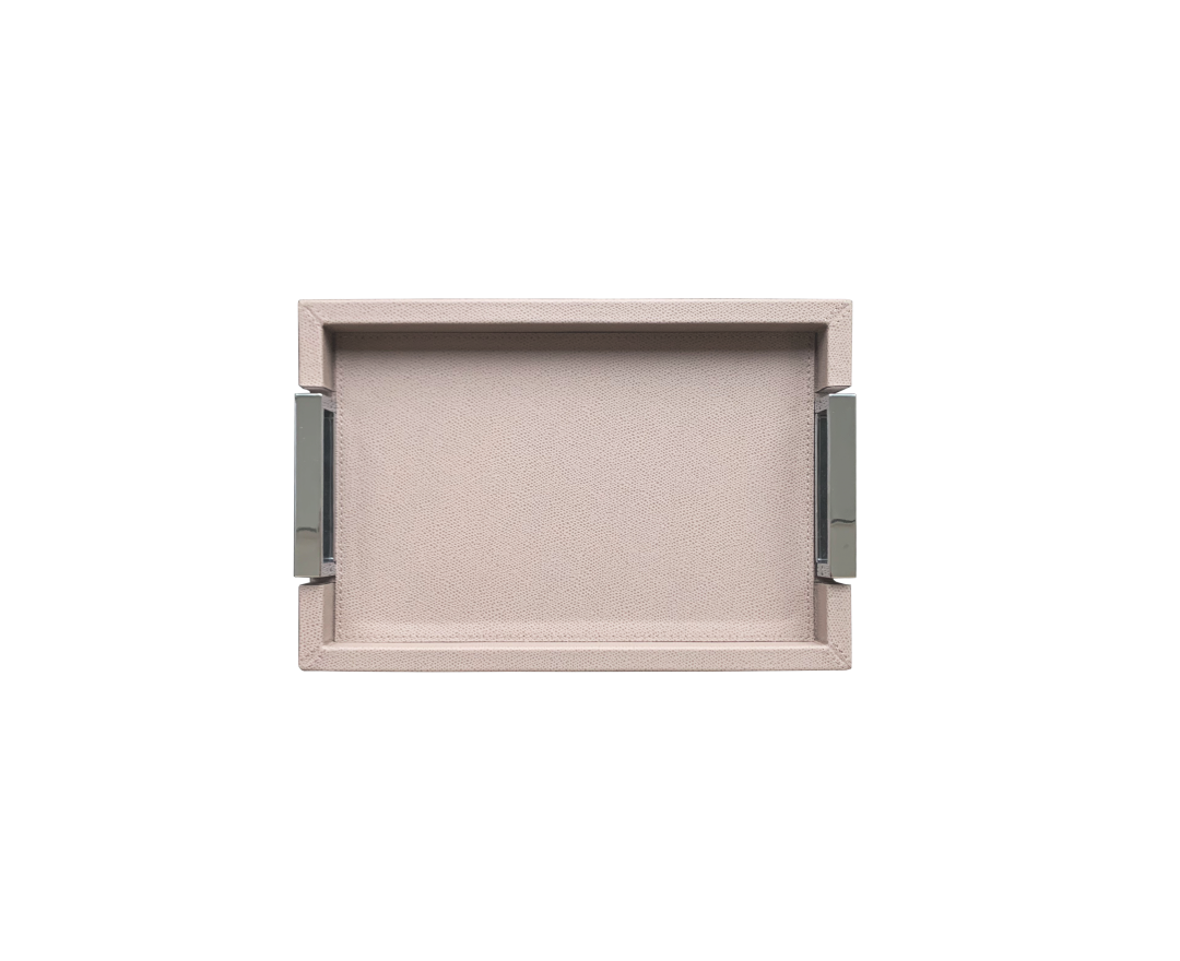 Giobagnara - Giobagnara, Tablet Victor Tray Mini, Farbe Stone, Leder