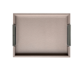 Giobagnara - Giobagnara, Tablet Victor Tray Small, Farbe Stone, Leder Thumbnail