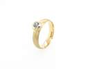 Goldschmiede TRAPEZ - Birgit Johannsen - Ring mit blauem Saphir und 585 Gold Thumbnail